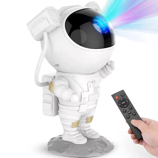 molinon Plastic Astronaut Galaxy Projector Robot Star Sky Space Night Light LED Lamp With Remote 360 Adjustable For Home, Tents, Gifts, Baby, Bedroom Gaming Room And Dance Party