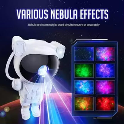 molinon Plastic Astronaut Galaxy Projector Robot Star Sky Space Night Light LED Lamp With Remote 360 Adjustable For Home, Tents, Gifts, Baby, Bedroom Gaming Room And Dance Party