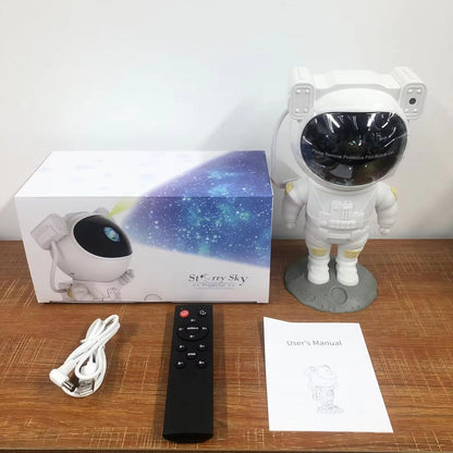 molinon Plastic Astronaut Galaxy Projector Robot Star Sky Space Night Light LED Lamp With Remote 360 Adjustable For Home, Tents, Gifts, Baby, Bedroom Gaming Room And Dance Party