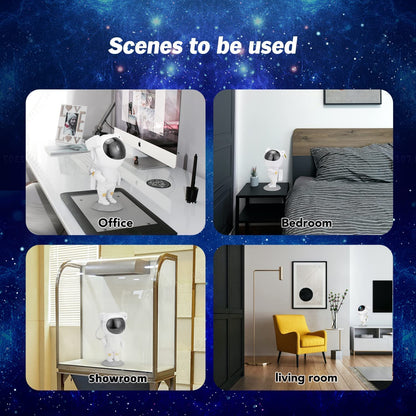molinon Plastic Astronaut Galaxy Projector Robot Star Sky Space Night Light LED Lamp With Remote 360 Adjustable For Home, Tents, Gifts, Baby, Bedroom Gaming Room And Dance Party