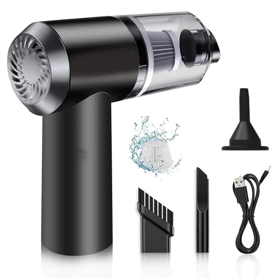 2 in 1 VACCUN CLEANER HANDHELD VACCUM CAR CLEANER AIR DUSTER WIRELESS RECHARGEABLE HOME