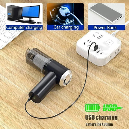 2 in 1 VACCUN CLEANER HANDHELD VACCUM CAR CLEANER AIR DUSTER WIRELESS RECHARGEABLE HOME