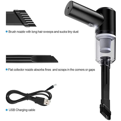 2 in 1 VACCUN CLEANER HANDHELD VACCUM CAR CLEANER AIR DUSTER WIRELESS RECHARGEABLE HOME