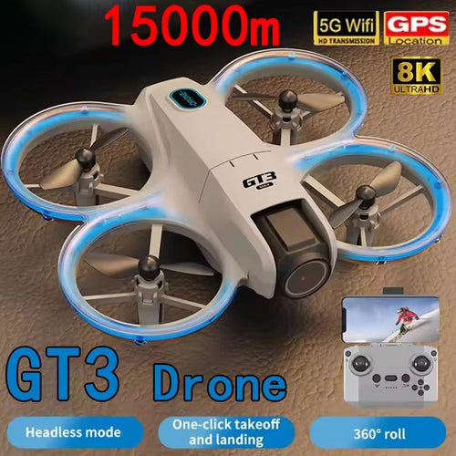 GT3 Smart Drone Dual Camera | Obstacle Avoidance | Foldable FPV Drone for Stunning Aerial Shots